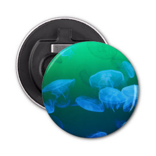 Cool Jellyfish Green Blue Gradient Bottle Opener