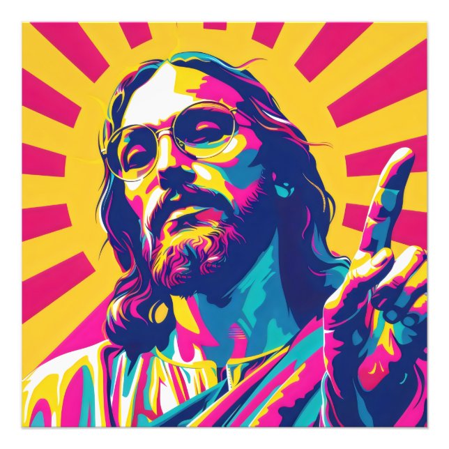 Cool Jesus Pop Art Photo Print (Front)
