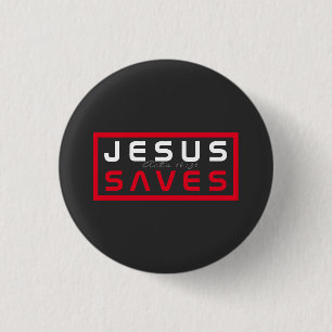 Cool Jesus Saves 3 Cm Round Badge