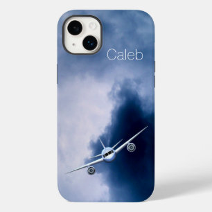 Cool Jet Plane Flying in the Sky Pilot Slim Pilot Case-Mate iPhone 14 Plus Case