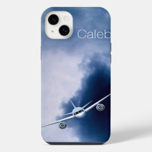 Cool Jet Plane Flying in the Sky Pilot Slim Pilot iPhone 14 Plus Case