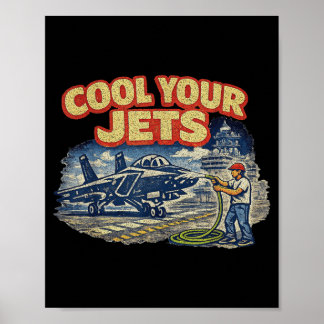Cool Jets Funny Dad Joke Retro Vintage Father Gift Poster
