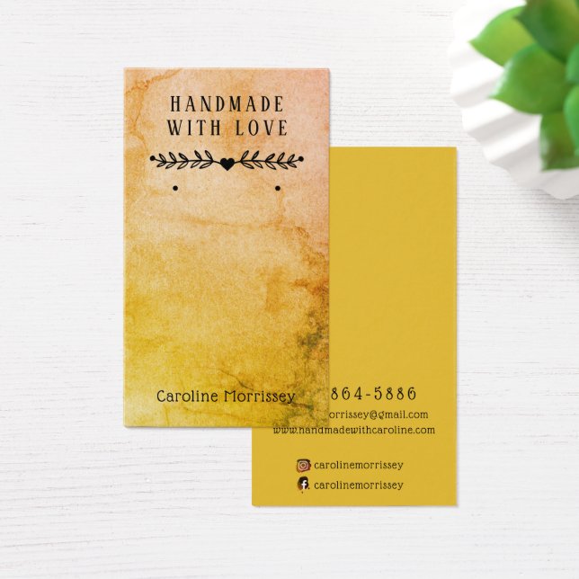 Cool Jewellery Earring Display Watercolor Card (Desk)