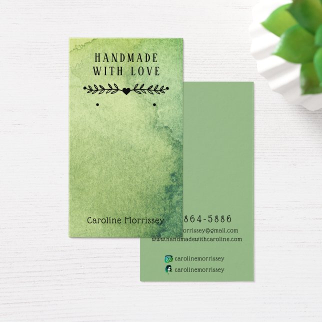 Cool Jewelry Earring Display Watercolor Card (Desk)