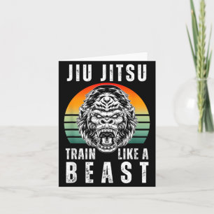 Cool jiu Jitsu Train Like a Roaring Gorilla Card