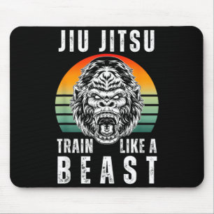 Cool jiu Jitsu Train Like a Roaring Gorilla Mouse Pad
