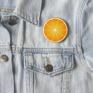 Cool Juicy Orange fruit slice Summer 6 Cm Round Badge