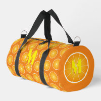 Cool Juicy Orange yellow fruit slices Monogram