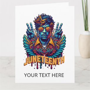 Cool Juneteenth Black History Month Angel Freedom Card