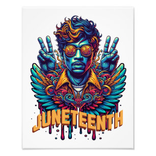 Cool Juneteenth Black History Month Angel Freedom Photo Print