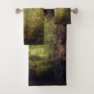 Cool Jungle theme trees texture background design Bath Towel Set