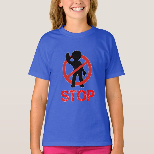 Cool Just STOP | Do Not Enter Graphic  T-Shirt (Front)