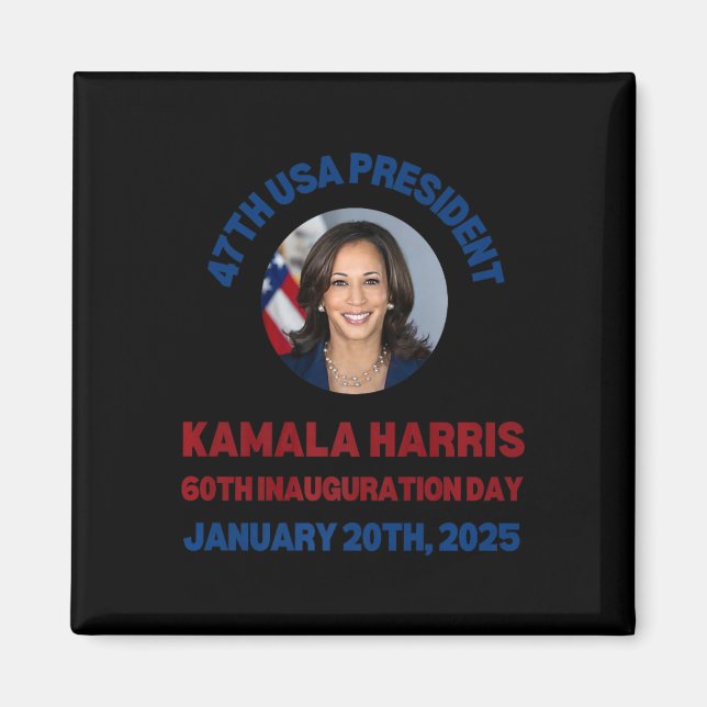 Cool Kamala Harris 2024 Inauguration Day Souvenir  Magnet (Front)