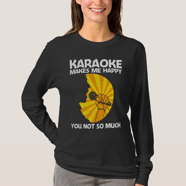 Cool Karaoke For Men Women Singer Karaoke Machine  T-Shirt (Front)