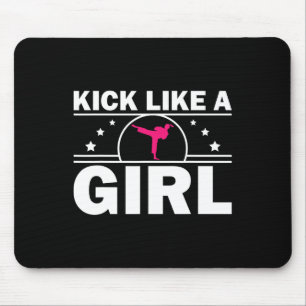 Cool Karate Gift Kickboxing Karate Lover Taekwondo Mouse Pad