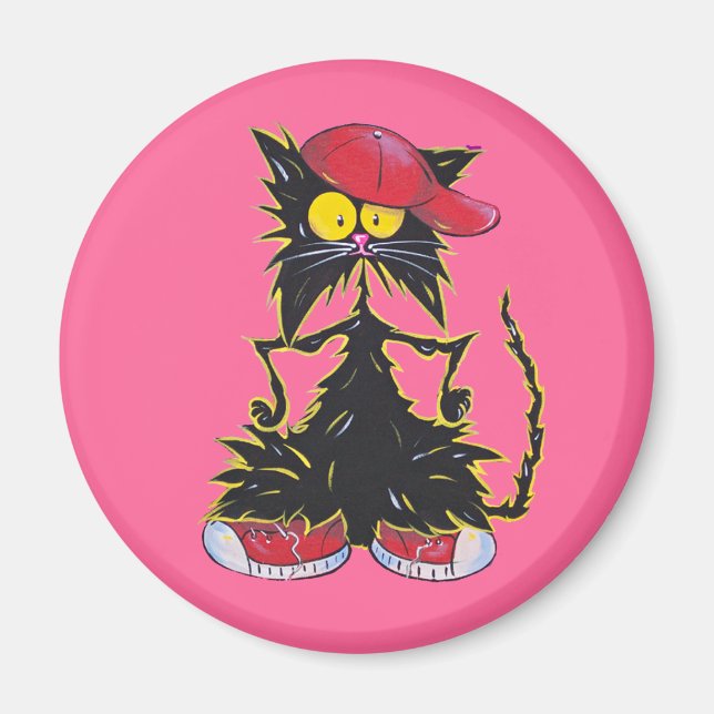 Cool Kat Hip Hop Magnet (Front)