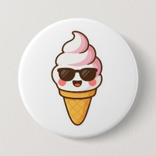 Cool Kawaii Ice Cream 7.5 Cm Round Badge