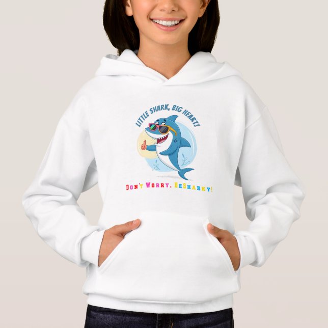Cool Kawaii Shark Positive Vibes (Front)