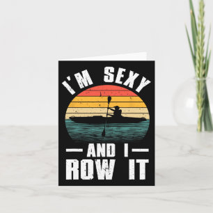 Cool Kayak Art For Men Women Kayaker Rowing Boatin Card
