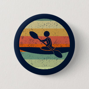 Cool Kayak Sunset 6 Cm Round Badge