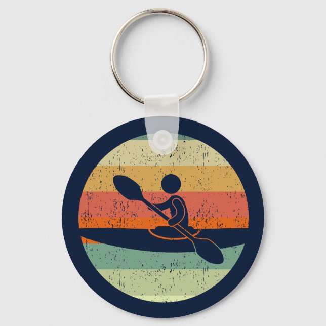 Cool Kayak Sunset Key Ring (Front)