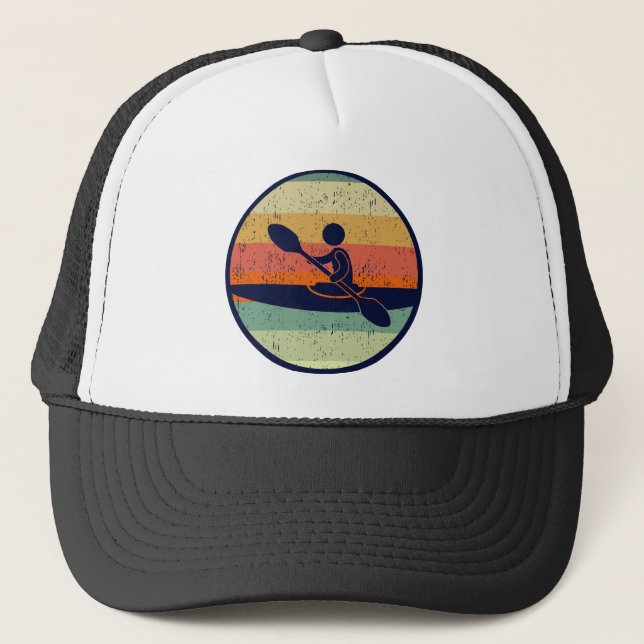 Cool Kayak Sunset Trucker Hat (Front)
