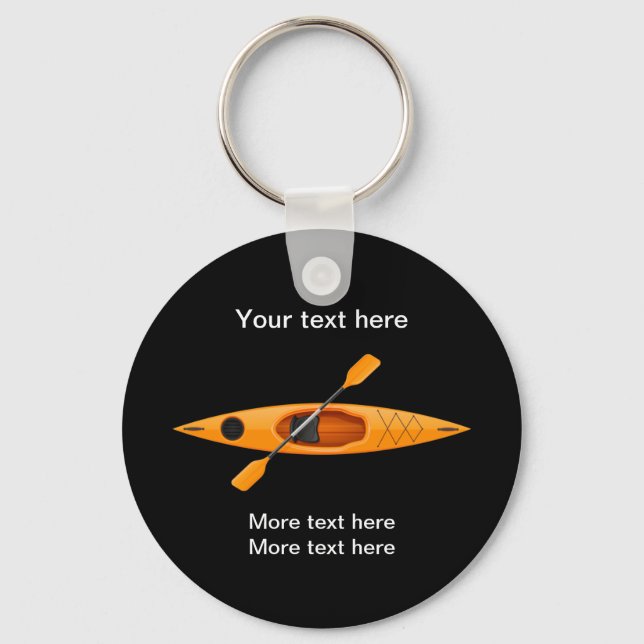 Cool Kayak Water Sports Theme Key Ring (Front)