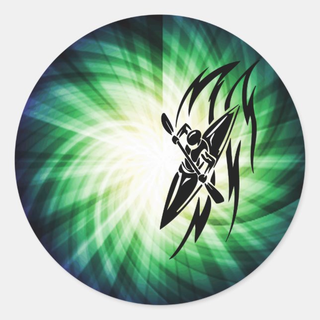 Cool Kayaking Classic Round Sticker (Front)