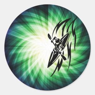 Cool Kayaking Classic Round Sticker