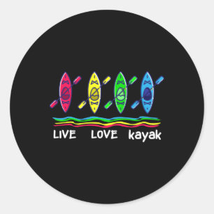 Cool Kayaks Shirt For Outdoor Funny Kayaking Boati Classic Round Sticker