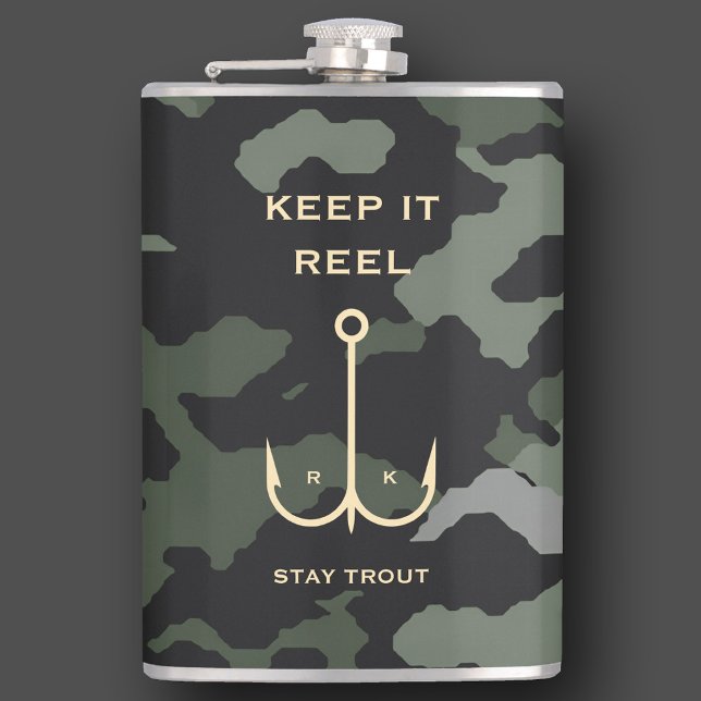 COOL KEEP IT REEL FISHING FATHER'S DAY CAMO HIP FLASK (COOL KEEP IT REEL FISHING FATHER'S DAY CAMO FLASK
)