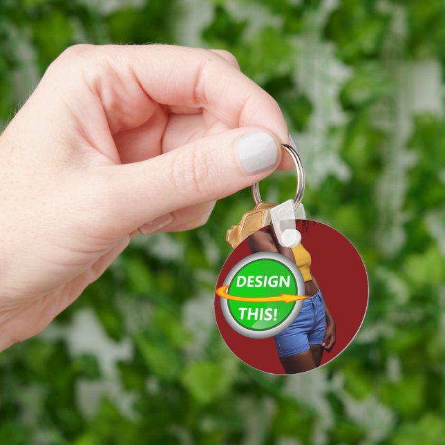 COOL! Keychain - Metal Circle - Custom (Hand)