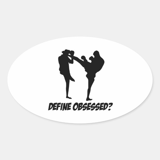 Cool kick box Lovers Designs Oval Sticker (Front)