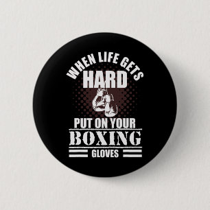 Cool Kickboxing And Boxing Saying 6 Cm Round Badge