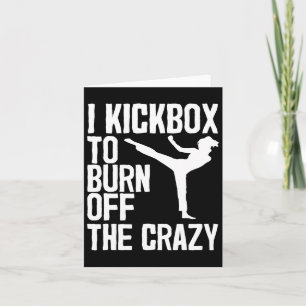 Cool Kickboxing For Men Women Kickboxer Jab Workou Card