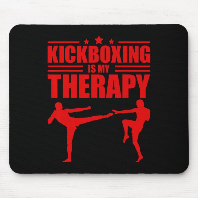 Cool Kickboxing For Men Women Kickboxer Workout Ex Mouse Pad (Front)