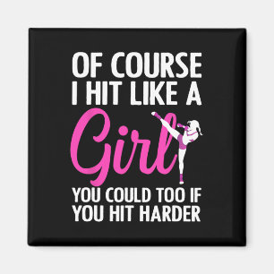 Cool Kickboxing For Women Girls Taekwondo Karate K Magnet