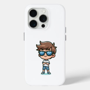  Cool Kid Cartoon   iPhone 15 Pro Case