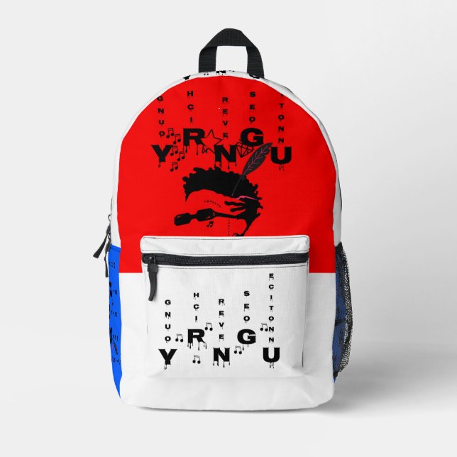 Cool Kid Dreamer  Printed Backpack (Front)