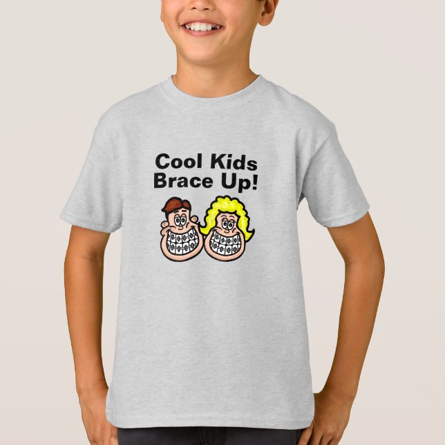 Cool Kids Brace Up Kid's T-shirt (Front)