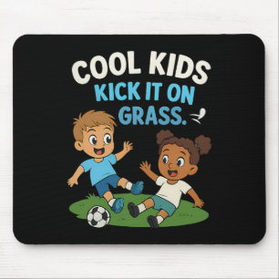 Cool Kids Kick It On Gr Youth Soccer Graphic Mouse Pad