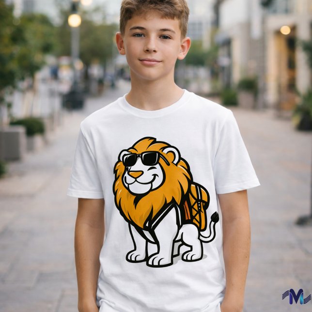 Cool Kids Lead the Pack - Lion Backpack T-Shirt Tri-Blend Shirt (Creator Uploaded)