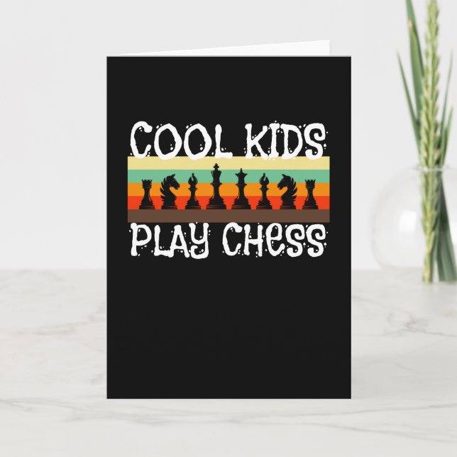 Cool Kids Play Chess Chess Player Chess Game Card (Front)