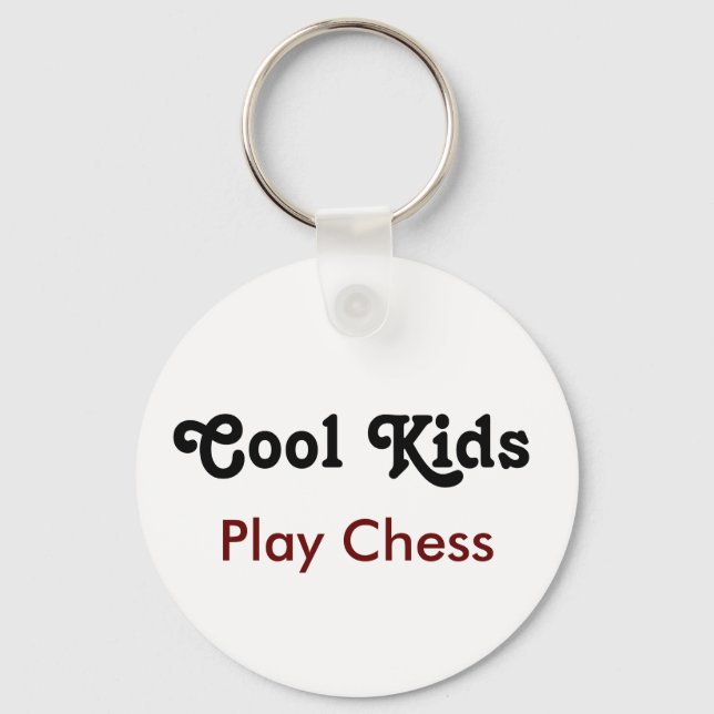 Cool Kids Play Chess Key Ring (Front)
