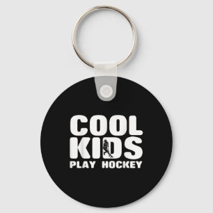 Cool Kids Play Field Hockey Girl Key Ring
