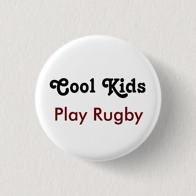 Cool Kids Play Rugby 3 Cm Round Badge (Front)