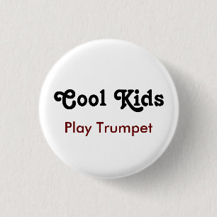 Cool kids Play Trumpet T-Shirt Keychain 3 Cm Round Badge
