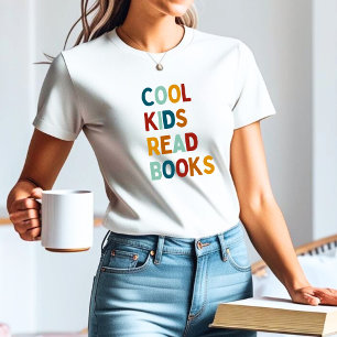Cool Kids Read Books colourful Tri-Blend Shirt