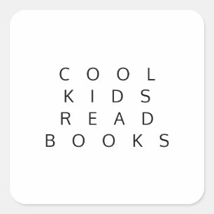 COOL KIDS READ BOOKS Sticker