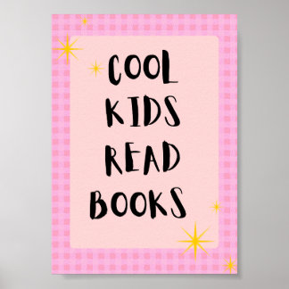 Cool Kids Read Books Wall Art | Kids Reading Poste